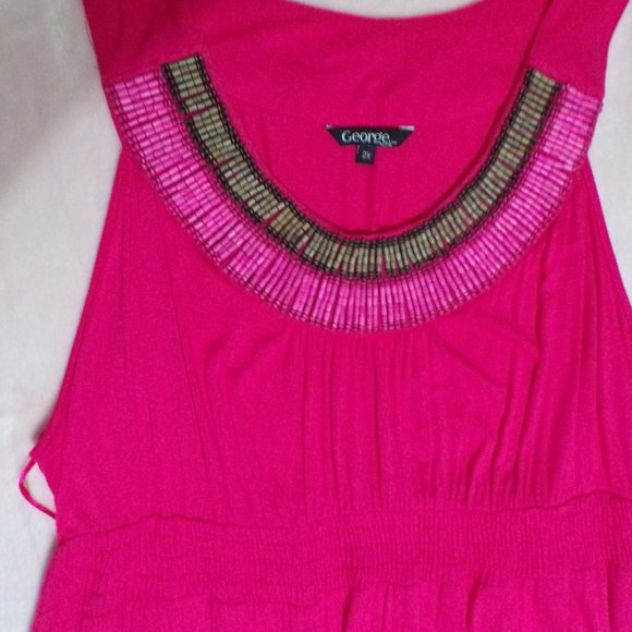 PINK SLEEVELESS DRESS IN 2X - Picture 3 of 4